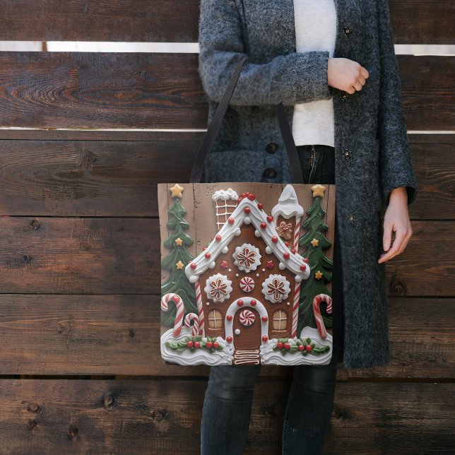 Christmas Gingerbread House Tote Bag (Creator Uploaded)