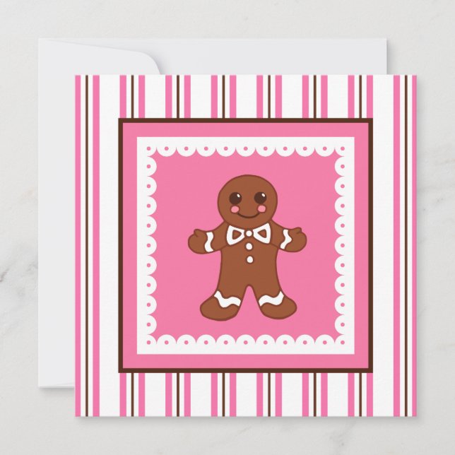 Christmas Gingerbread Invitation (Front)