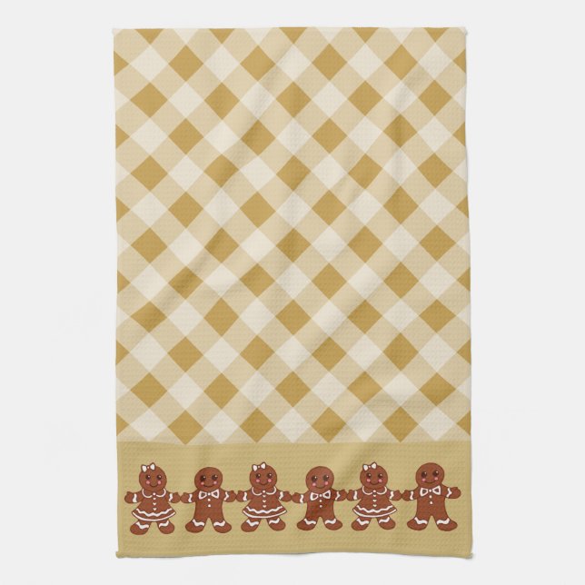 Christmas Gingerbread Kitchen Towel  (Vertical)