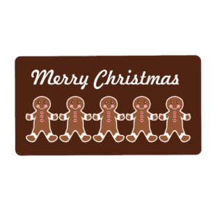 Christmas Gingerbread Labels