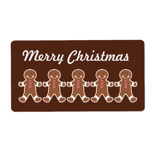 Christmas Gingerbread Labels (Front)