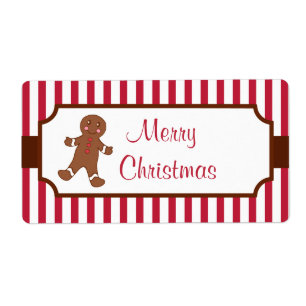Christmas Gingerbread Labels