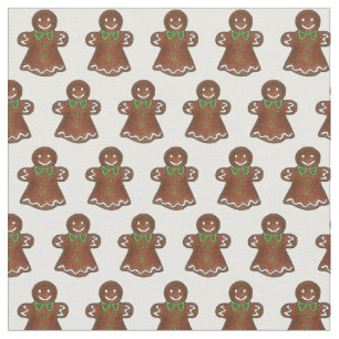 Christmas Gingerbread Lady Ladies Cookie Holiday Fabric
