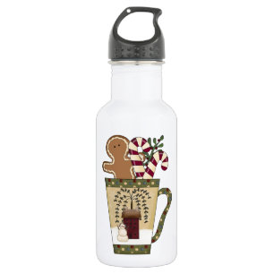 Christmas Gingerbread Man 532 Ml Water Bottle