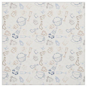 christmas Gingerbread Man and santa Fabric