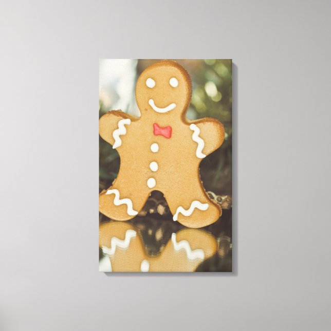 Christmas gingerbread man canvas print (Front)