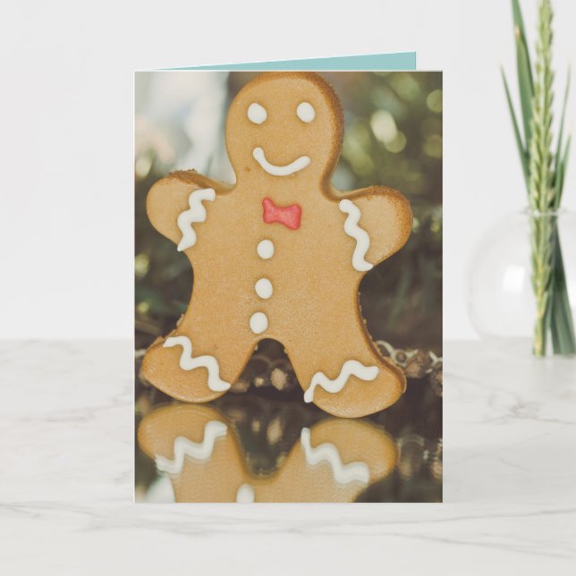 Christmas gingerbread man card (Front)