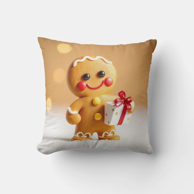 Christmas gingerbread man cushion (Front)