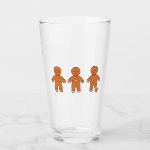Christmas gingerbread man glass
