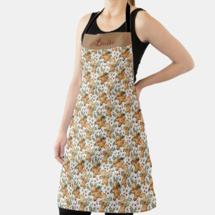 Christmas Gingerbread Man Holiday Custom Apron
