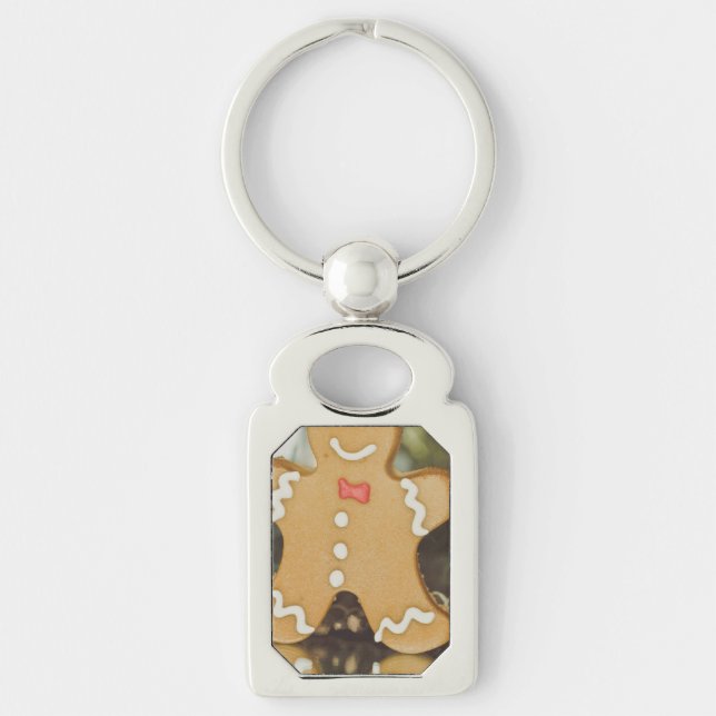 Christmas gingerbread man key ring (Front)