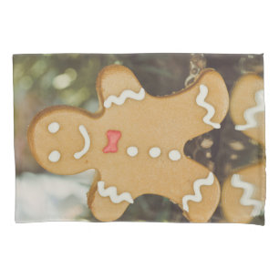Christmas gingerbread man pillowcase
