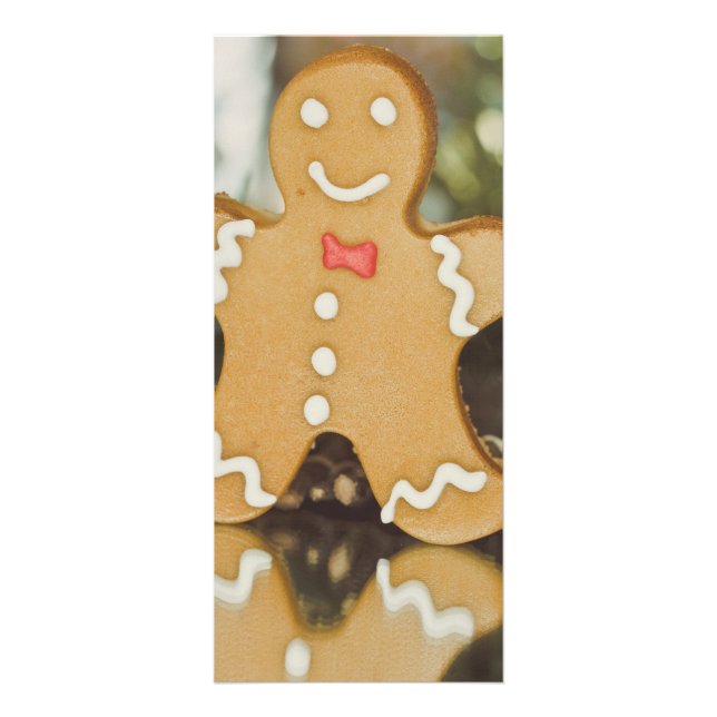 Christmas gingerbread man rack card (Front)
