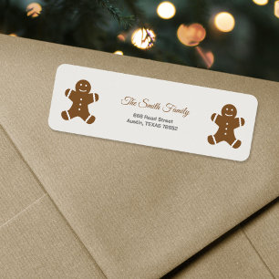 Christmas Gingerbread Man Return Address Label