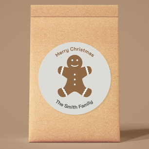 Christmas Gingerbread Man Sticker
