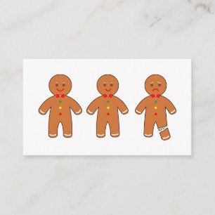 Christmas gingerbread men enclosure card