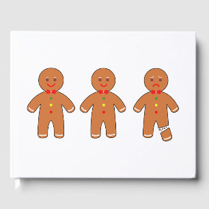 Christmas gingerbread men guest book