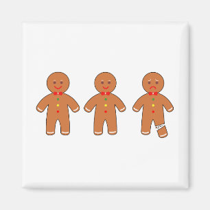 Christmas gingerbread men magnet