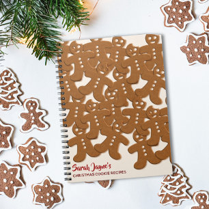 Christmas Gingerbread Men Pattern Notebook