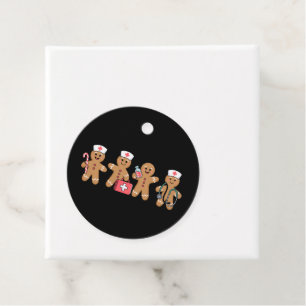 Christmas Gingerbread Nurse Team Crew Gifts Favour Tags
