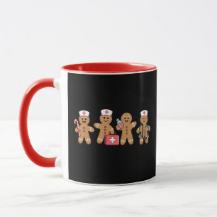 Christmas Gingerbread Nurse Team Crew Gifts Mug