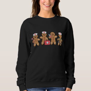 Christmas Gingerbread Nurse Team Crew Gifts Sweatshirt
