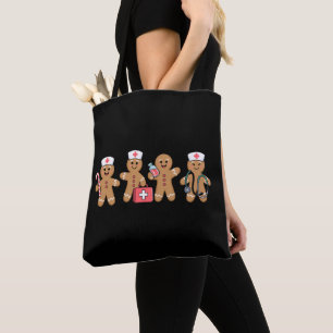 Christmas Gingerbread Nurse Team Crew Gifts Tote Bag