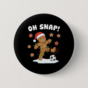 Christmas Gingerbread Oh Snap Cookie Xmas Holiday 6 Cm Round Badge