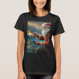 Christmas Gingerbread Oh Snap Ice Fishing T-Shirt