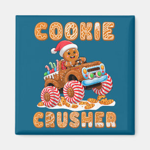 Christmas Gingerbread Pajamas Cookie Crusher Monst Magnet