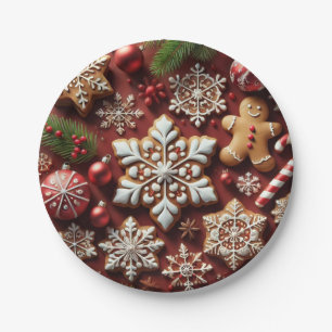 Christmas Gingerbread Paper Plates. Plate