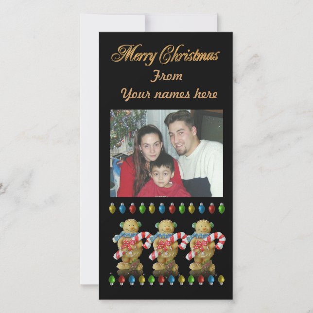 Christmas Gingerbread Photo card (Front)