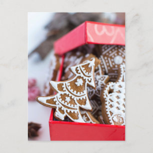 Christmas Gingerbread Photo Postcard
