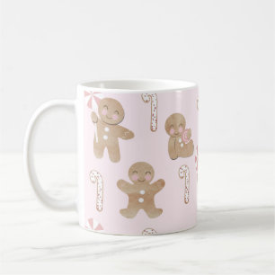 Christmas Gingerbread Pink Mug 