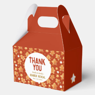 Christmas Gingerbread Red and White  Favour Box