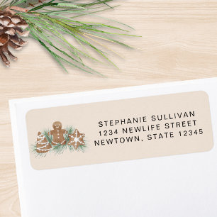 Christmas Gingerbread Return Address 