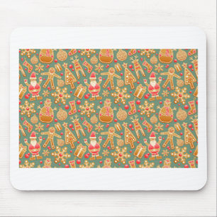 christmas gingerbread santa mouse mat