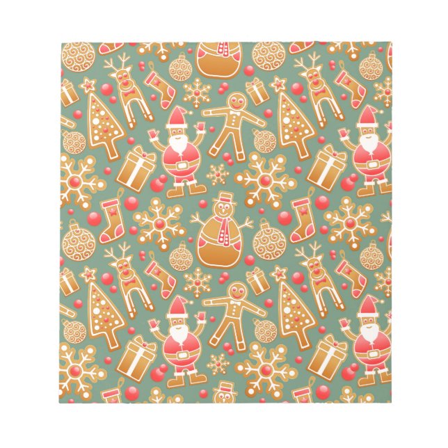 christmas gingerbread santa notepad (Front)