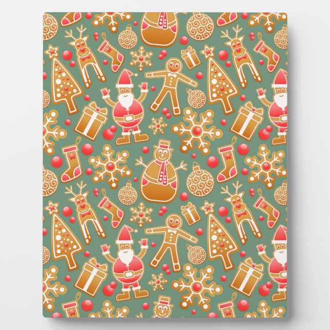 christmas gingerbread santa plaque (Front)