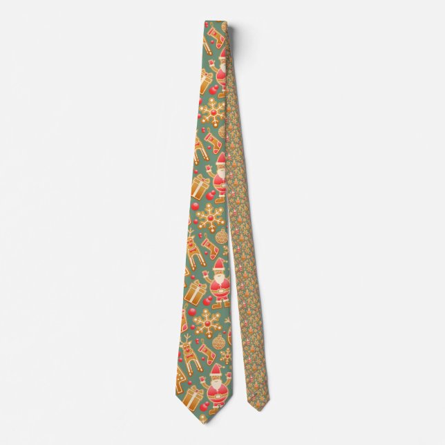 christmas gingerbread santa tie (Front)