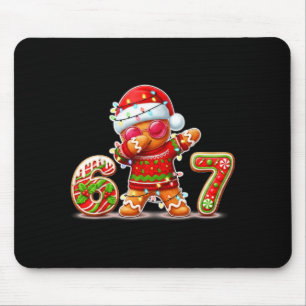 Christmas Gingerbread Six Seven 67 Ice Cream Drip Mouse Mat