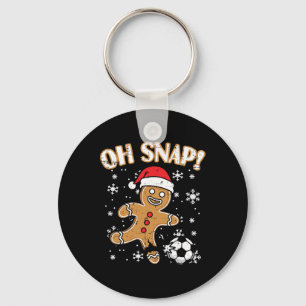 Christmas Gingerbread Soccer Oh Snap Funny Xmas Bo Key Ring