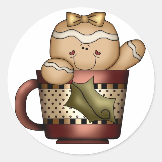 Christmas Gingerbread Sticker - SRF (Front)