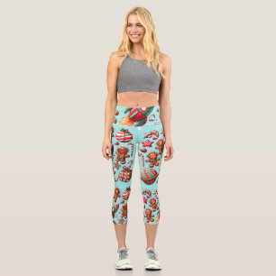 Christmas gingerbread suttle capri leggings