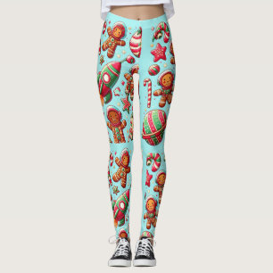 Christmas gingerbread suttle  leggings