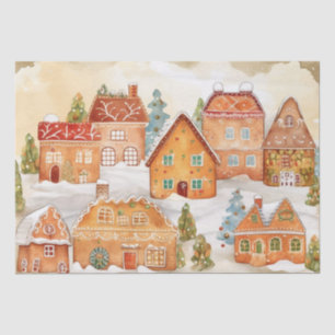 Christmas Gingerbread Village Tissue Paper