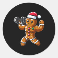 Christmas Gingerbread Weightlifting Man Workout Bo