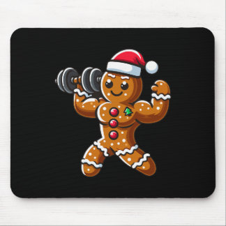 Christmas Gingerbread Weightlifting Man Workout Bo Mouse Mat