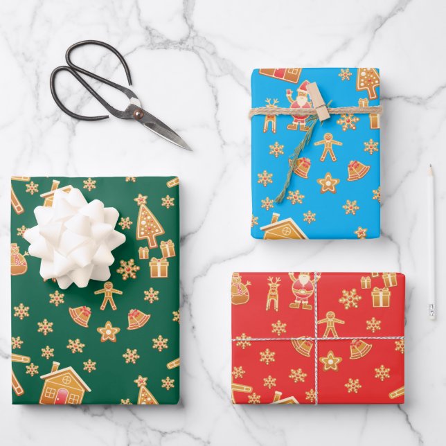 Christmas Gingerbread Wonderland  Wrapping Paper Sheet (Front)