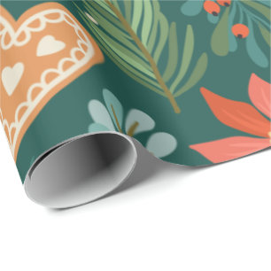 Christmas Gingerbread Wrapping Paper 
